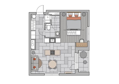 Стильно и необычно: как выглядит дизайнерская квартира 49 кв. м для сдачи в аренду | ivd.ru