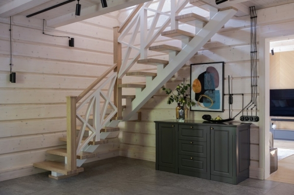 Как выглядит современный интерьер в традиционном доме из бруса: реальный пример | ivd.ru