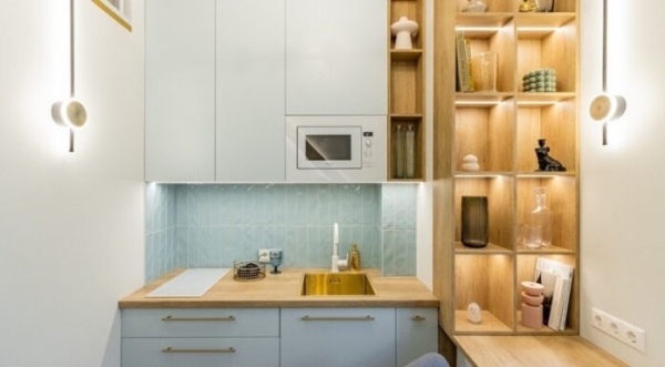 Из проектов профи: 5 суперкомпактных кухонь в студиях | ivd.ru