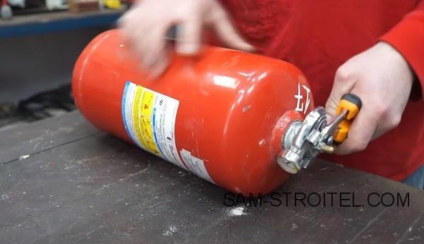Печь ракета из огнетушителя (39 фото изготовления)