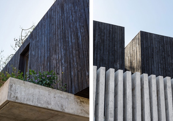 Современная вила из дерева и бетона в Аргентине