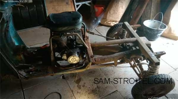 Установка двигателя от мотоблока на мотороллер «Муравей»